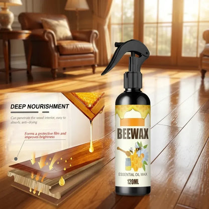 Natural micro-molecularized beeswax spray - wood polish