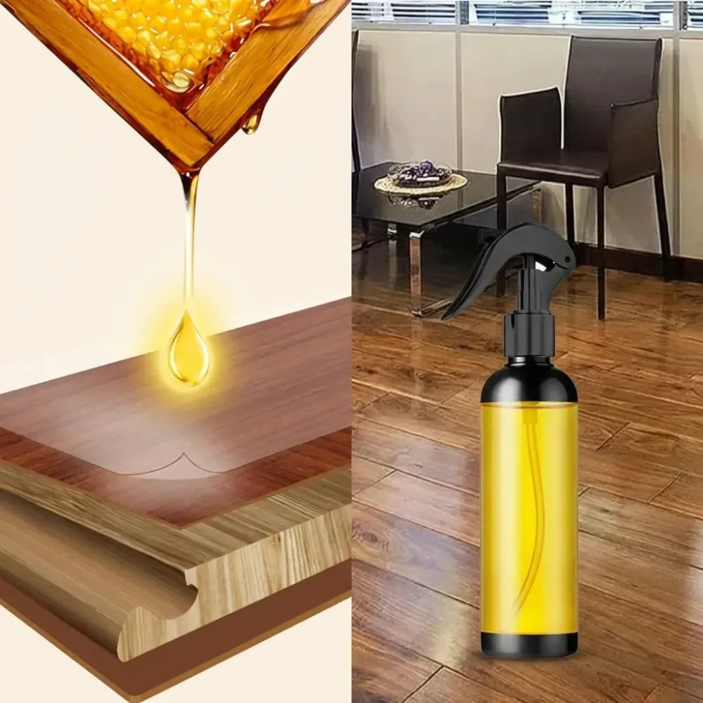 Natural micro-molecularized beeswax spray - wood polish