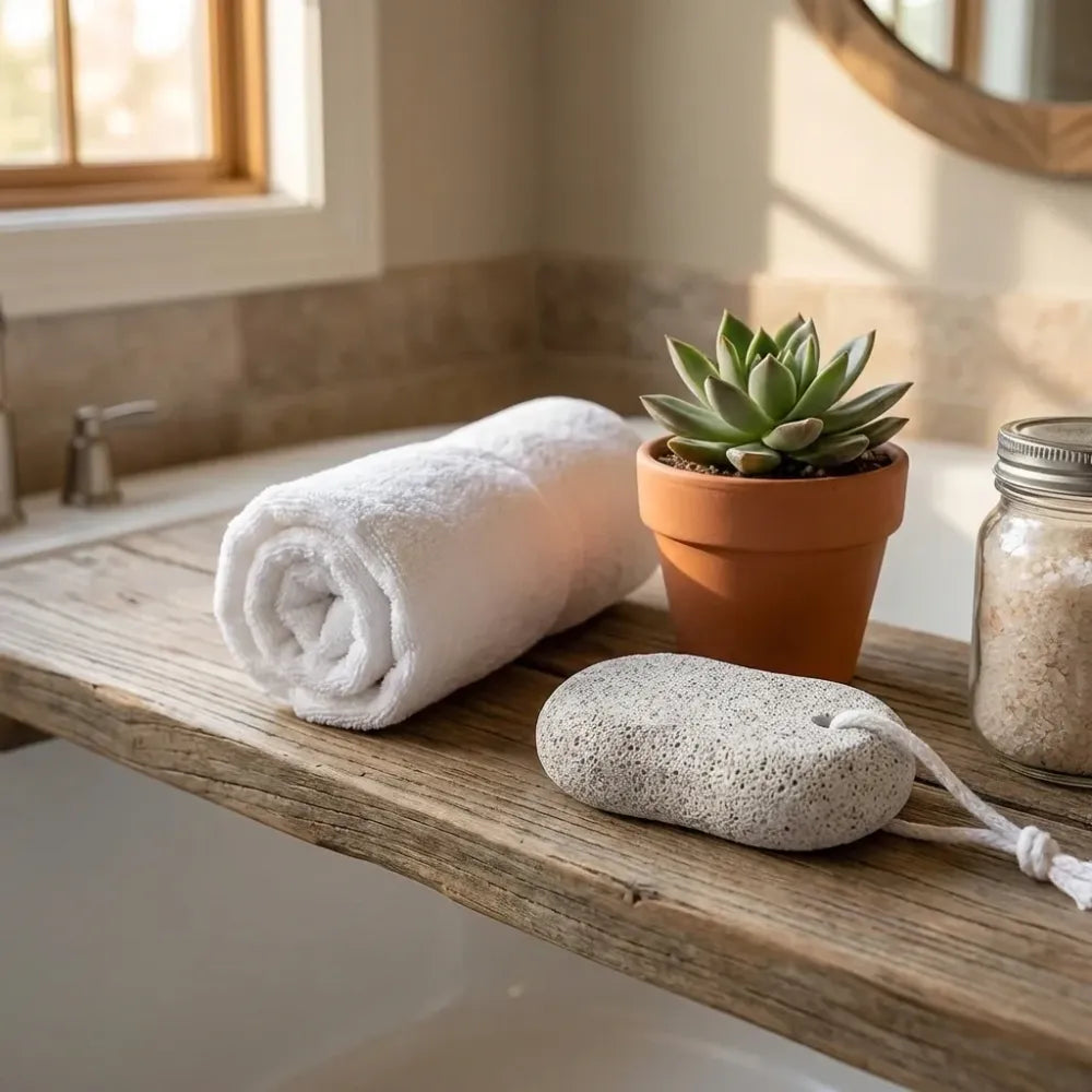 Natural oval pumice foot scrubber - health & beauty