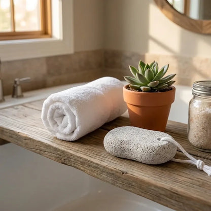 Natural oval pumice foot scrubber - health & beauty