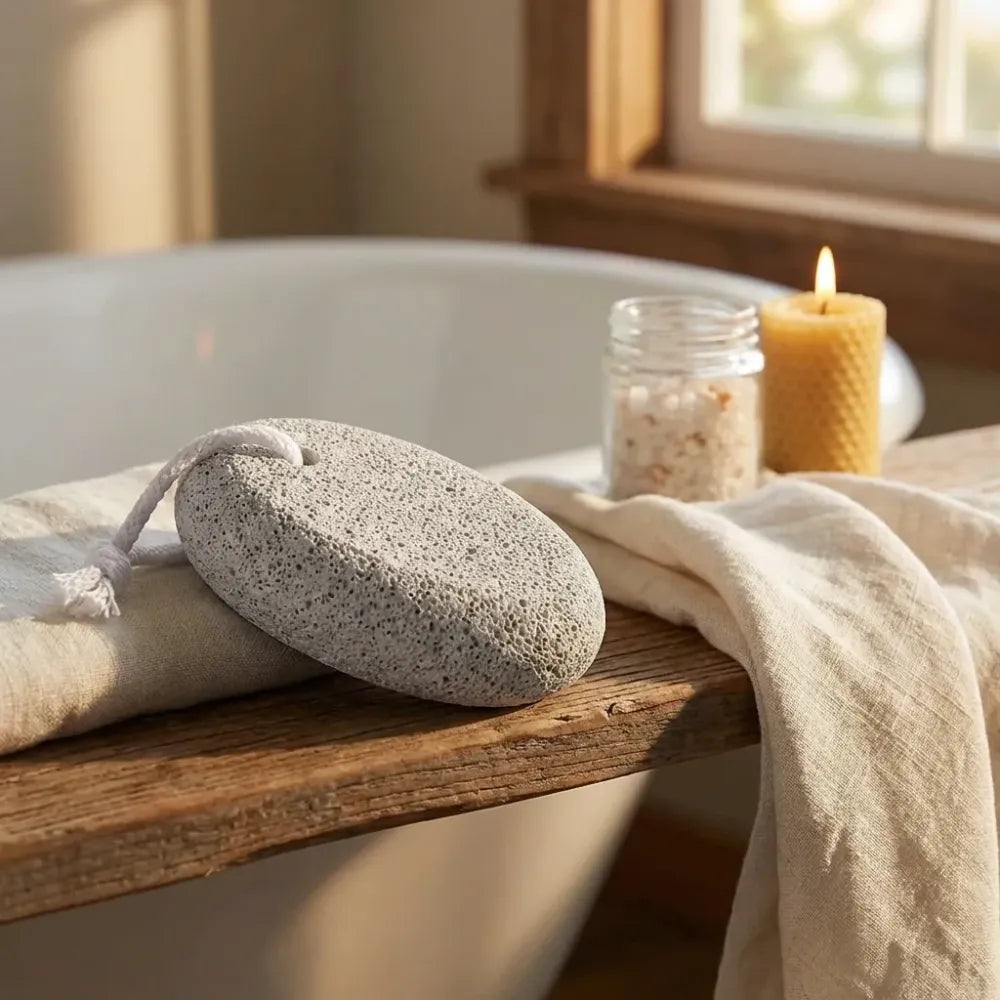 Natural oval pumice foot scrubber - health & beauty