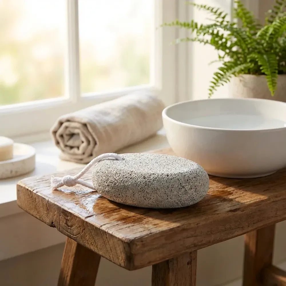 Natural oval pumice foot scrubber - health & beauty