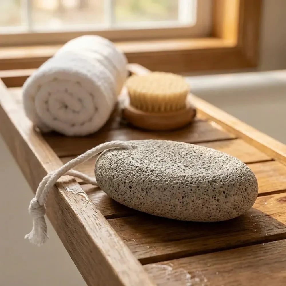 Natural oval pumice foot scrubber - health & beauty
