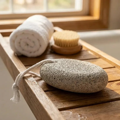 Natural oval pumice foot scrubber - health & beauty