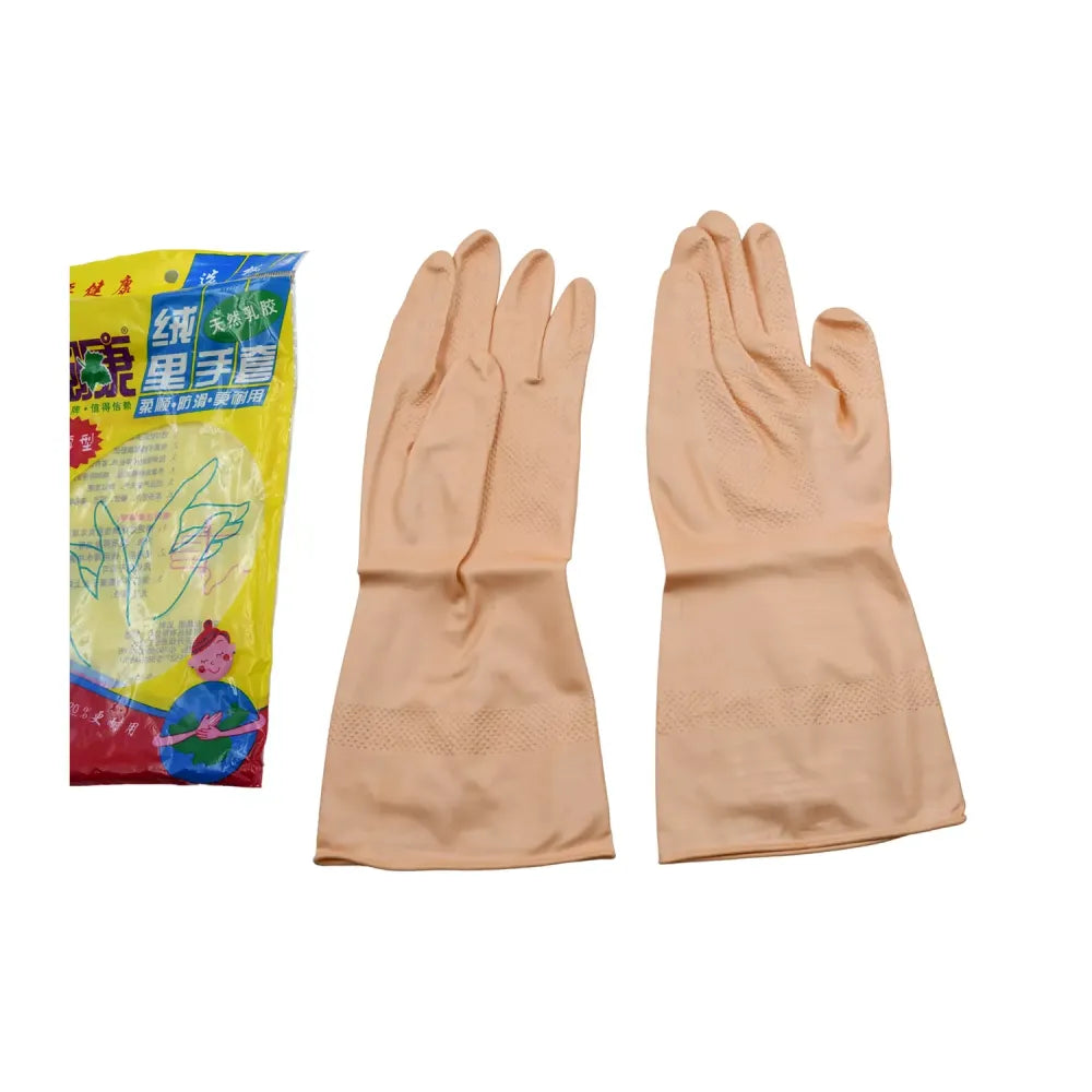 Natural rubber cleaning gloves