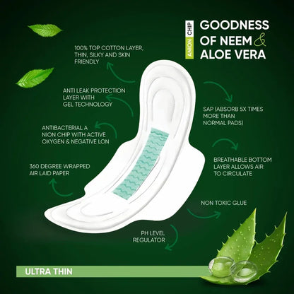Neem & aloe vera sanitary pads - health care
