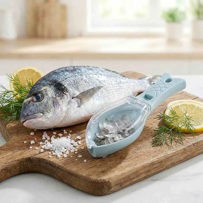 No-mess fish scale scraper - kitchen tool