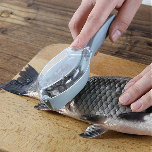 No-mess fish scale scraper - kitchen tool