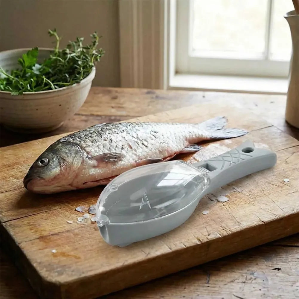 No-mess fish scale scraper - kitchen tool