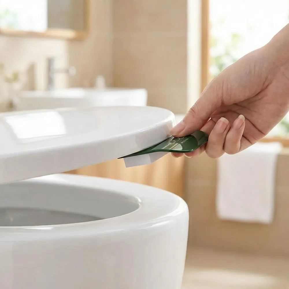 No-touch toilet seat lifters
