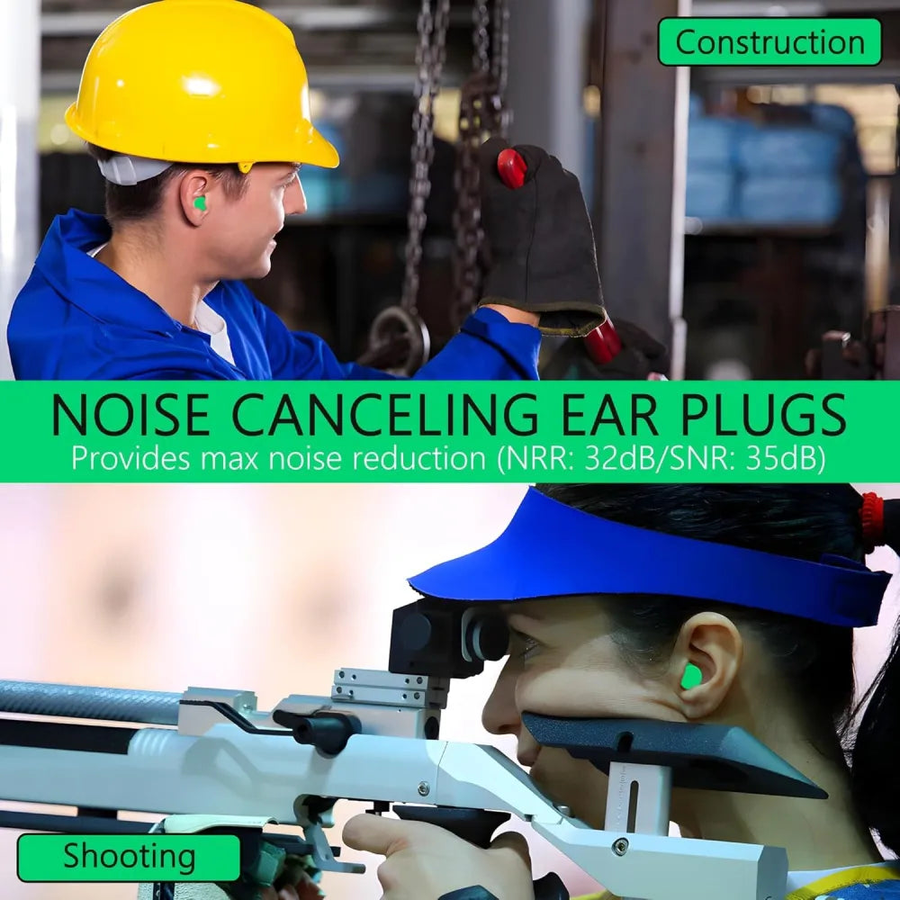 Noise-reducing foam ear plugs - health care