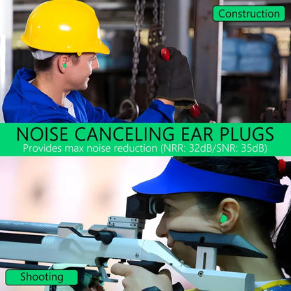 Noise-reducing foam ear plugs - health care