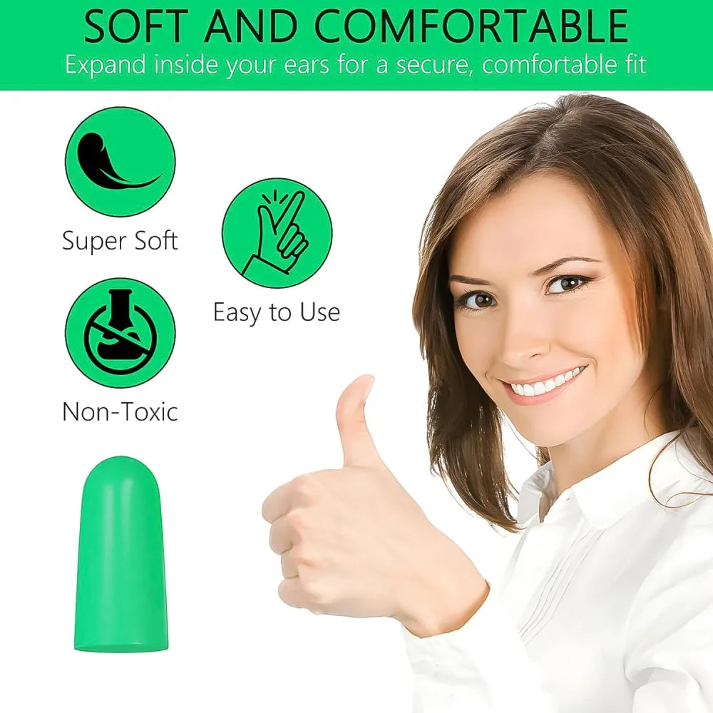 Noise-reducing foam ear plugs - health care