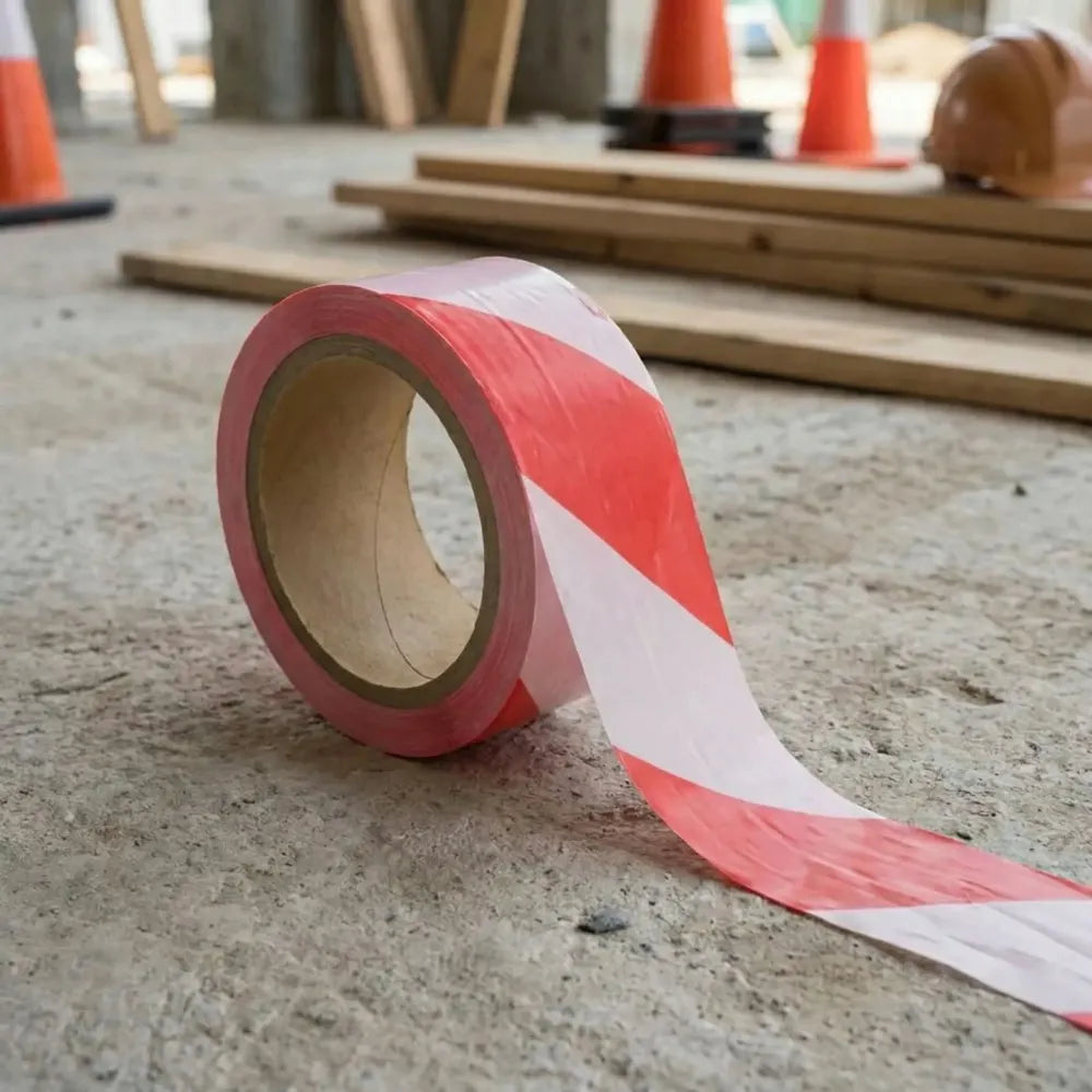 Non-adhesive safety barrier tape - home improvement
