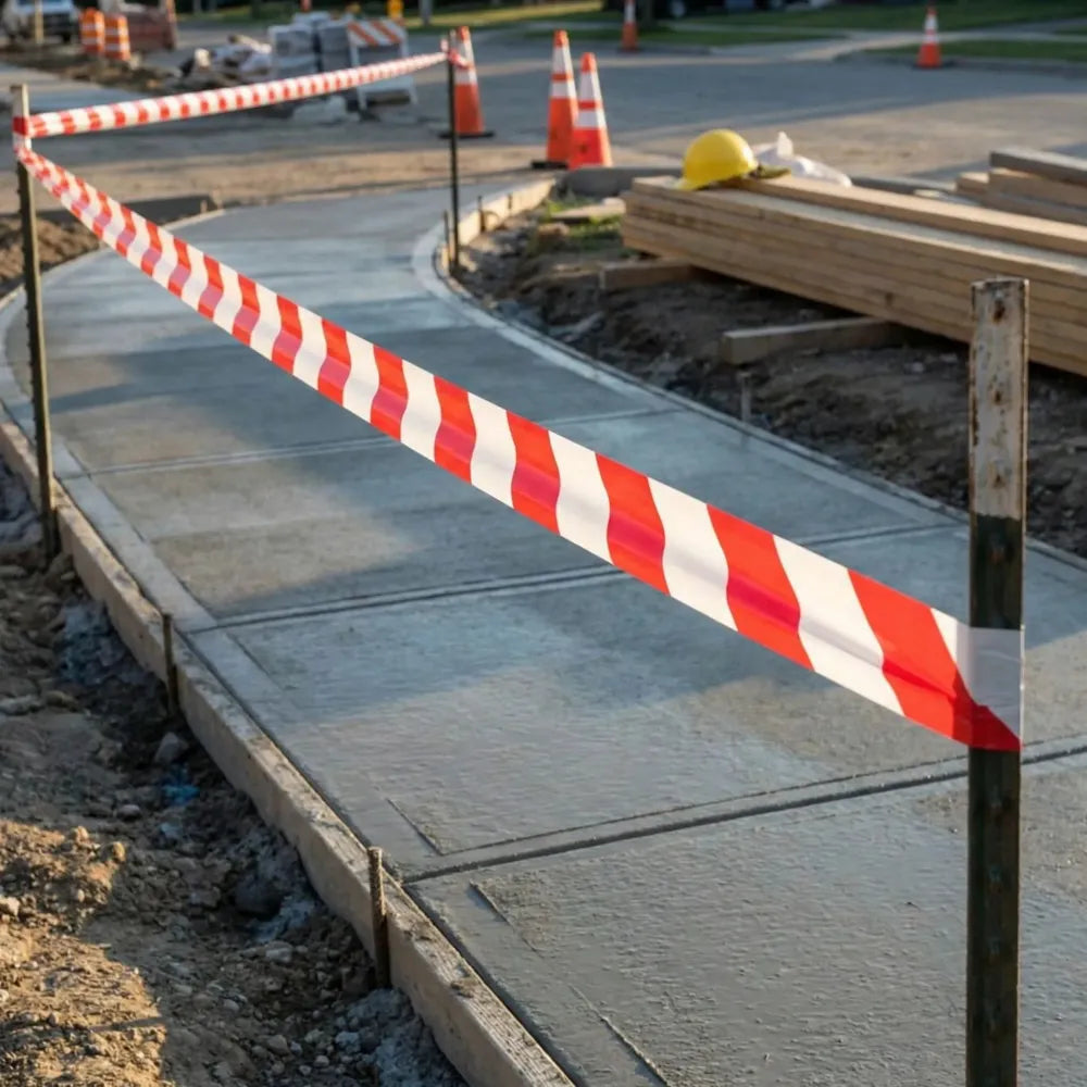 Non-adhesive safety barrier tape - home improvement