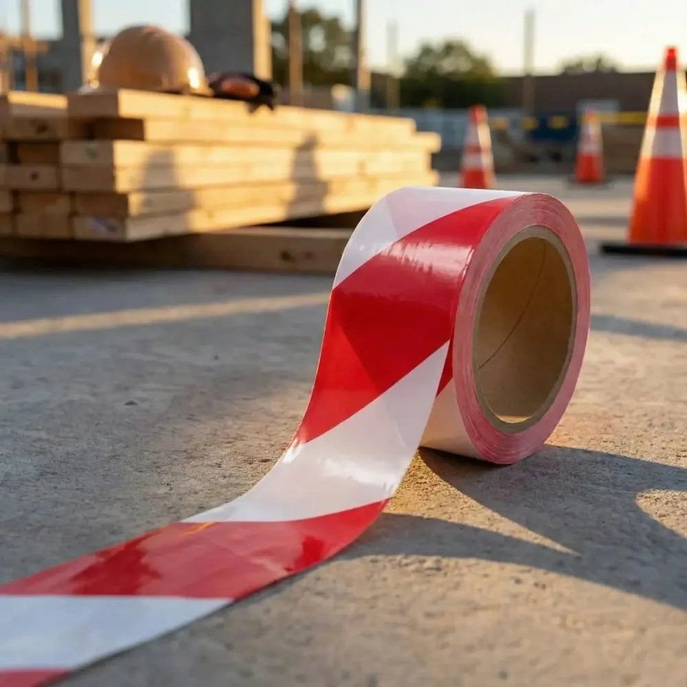 Non-adhesive safety barrier tape - home improvement