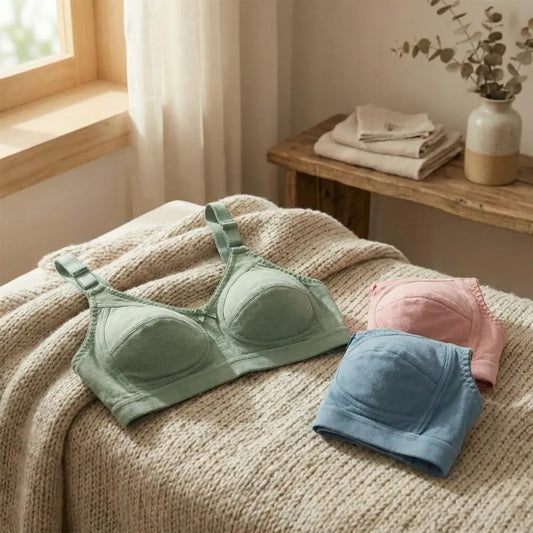 Non-padded cotton bra – pack of 3