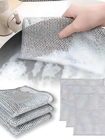 Non-scratch Dishwashing Wire Cloth (Pack of 10)