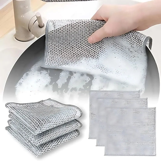 Non-scratch dishwashing wire cloth (pack of 10)