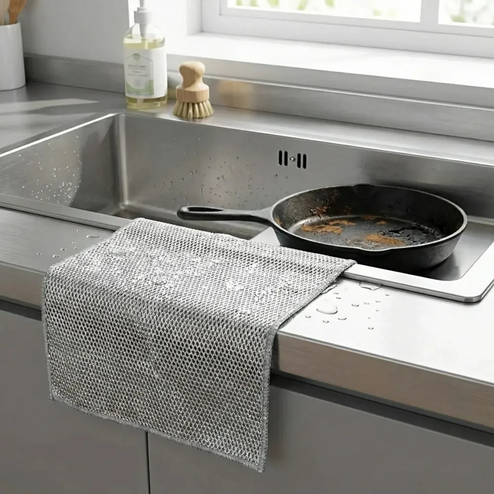 Non-scratch dishwashing wire cloth (pack of 10)
