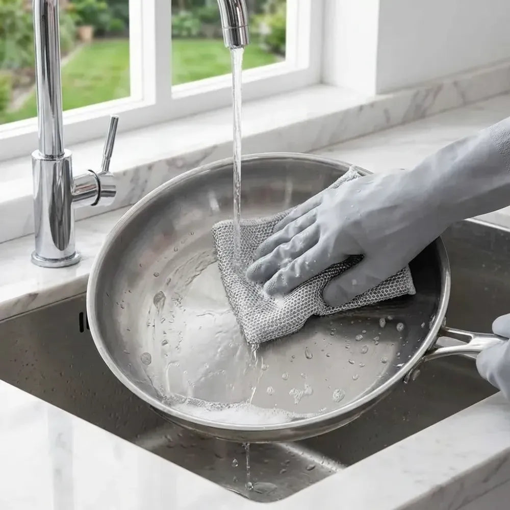 Non-scratch microfiber scrubber cloth - home & kitchen