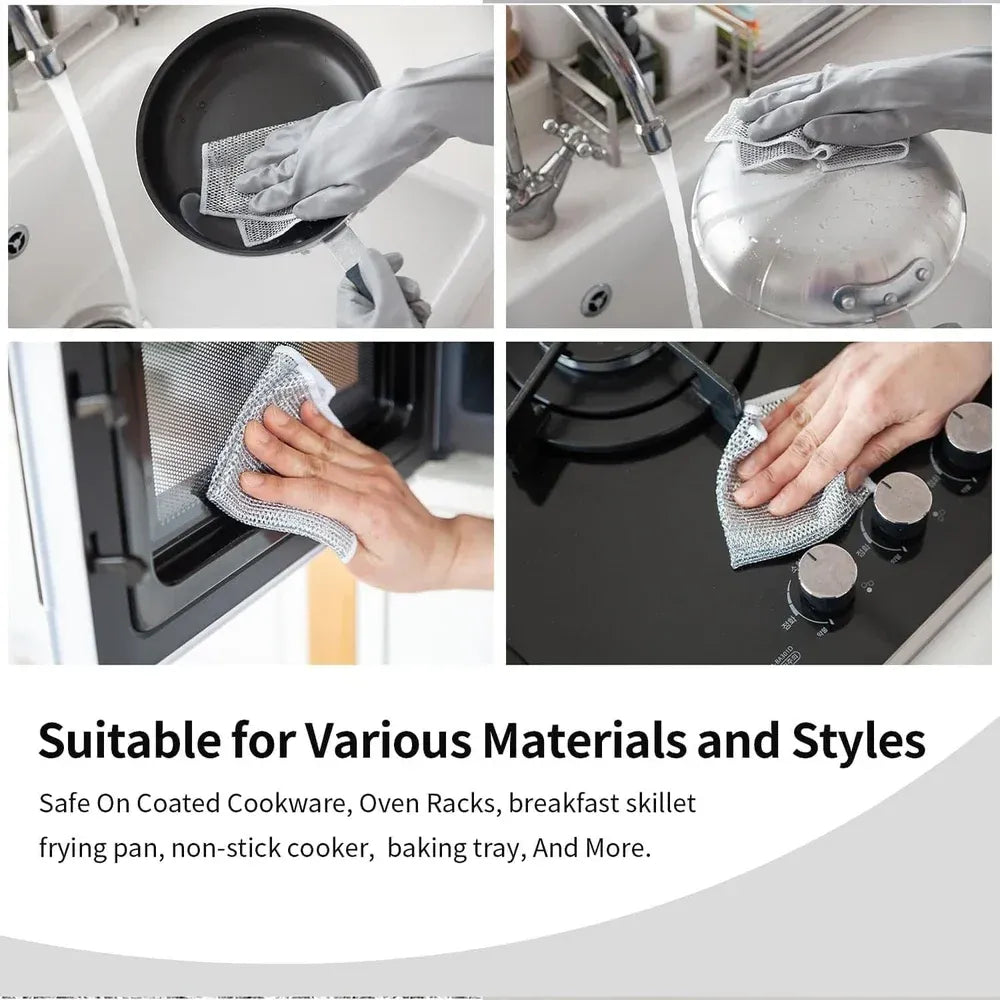 Non-scratch microfiber scrubber cloth - home & kitchen