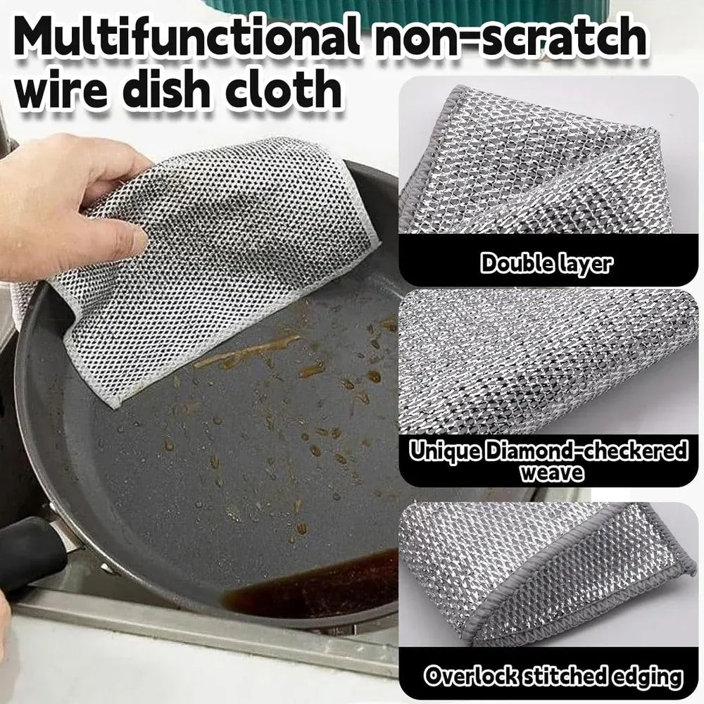 Non-scratch microfiber scrubber cloth - home & kitchen