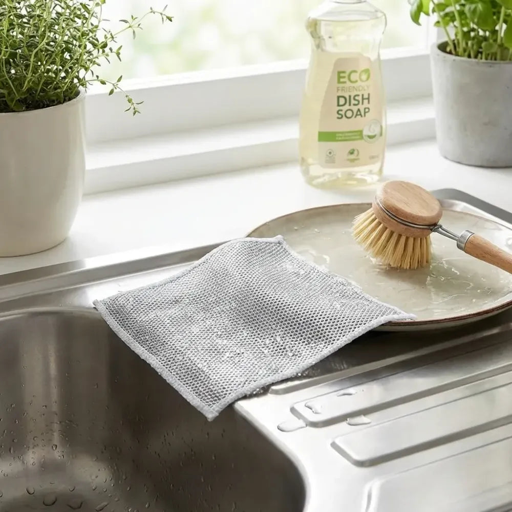Non-scratch microfiber scrubber cloth - home & kitchen