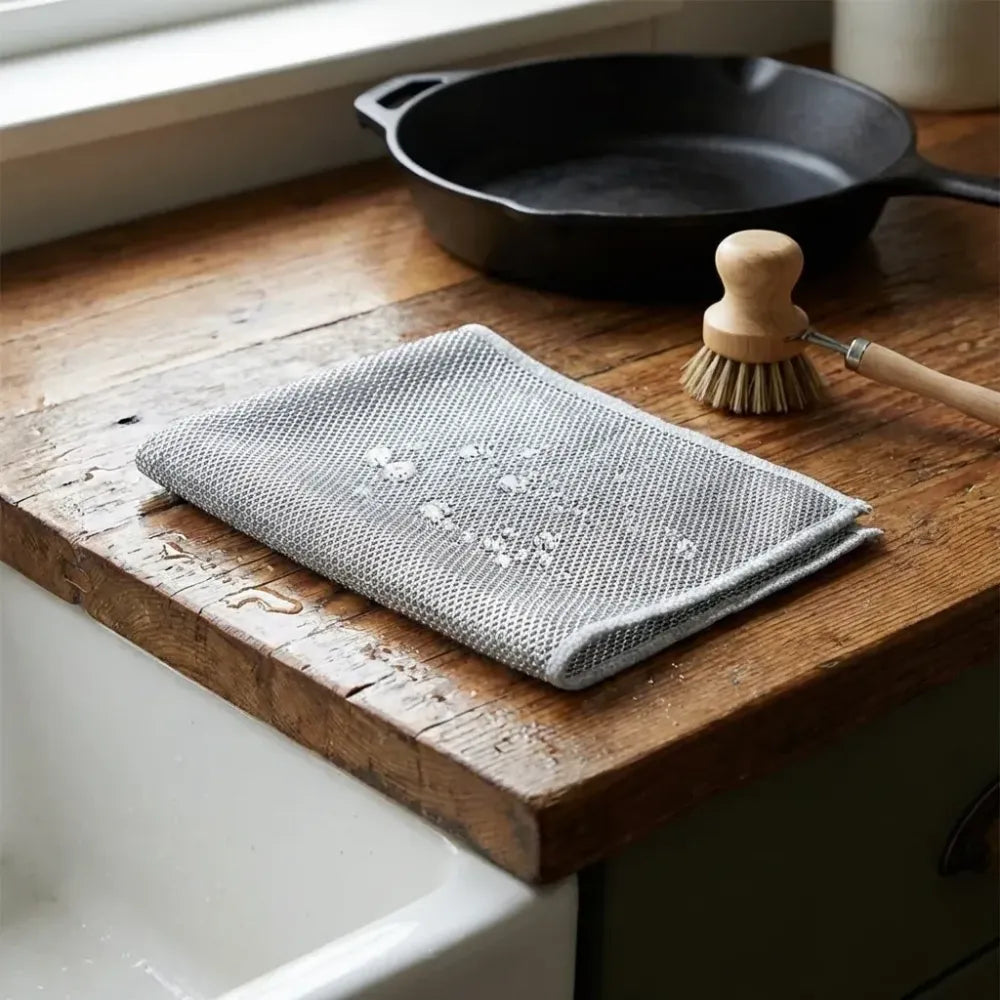 Non-scratch microfiber scrubber cloth - home & kitchen