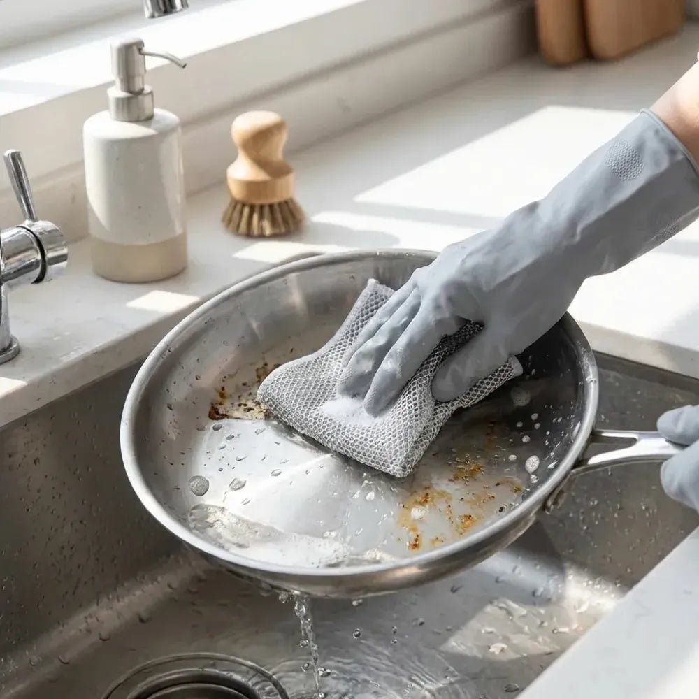 Non-scratch microfiber scrubber cloth - home & kitchen