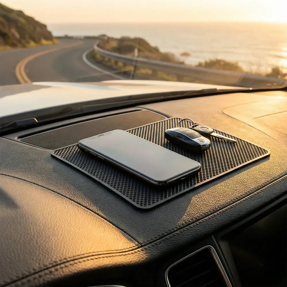 Non-slip silicone car dashboard mat