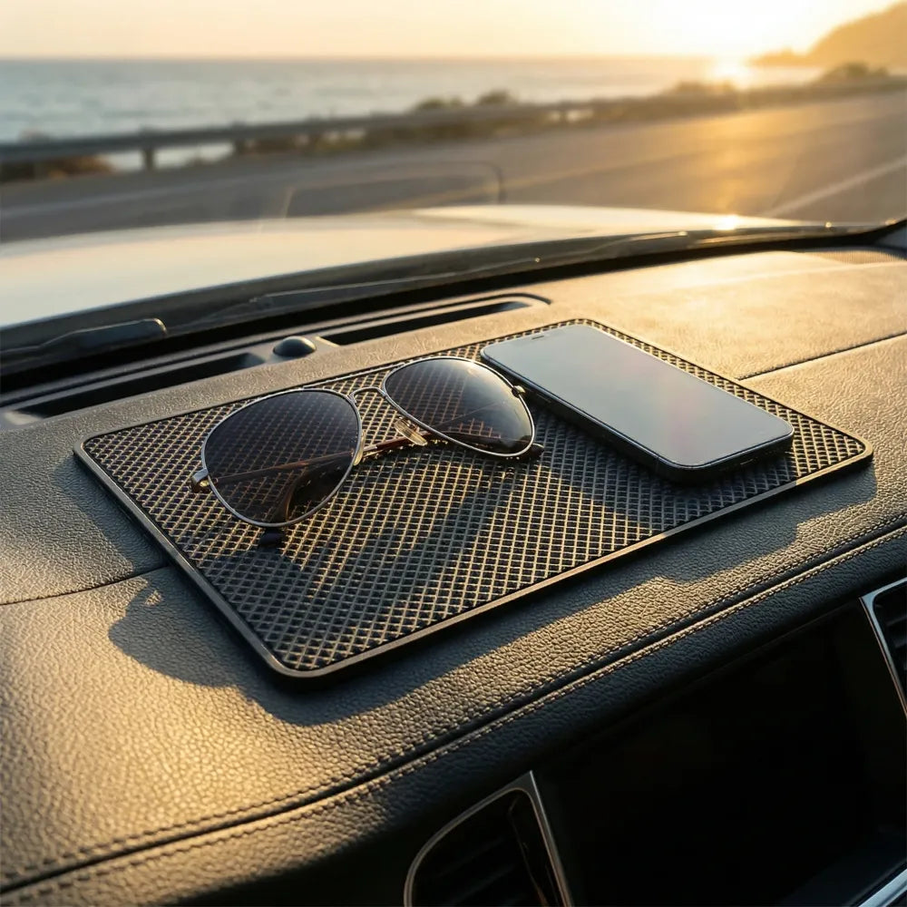 Non-slip silicone car dashboard mat