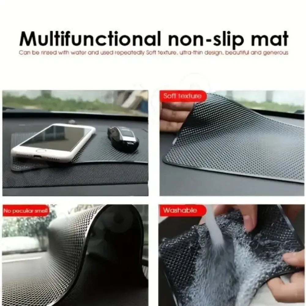 Non-slip silicone car dashboard mat