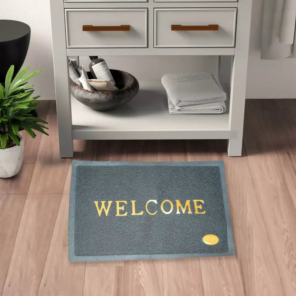 Non-slip welcome doormat