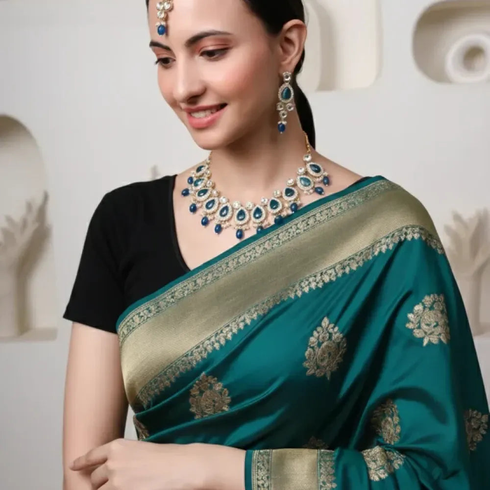 Ocean blue kundan choker set - jeweller set