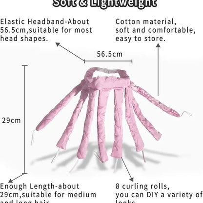 Octopus heatless hair curler