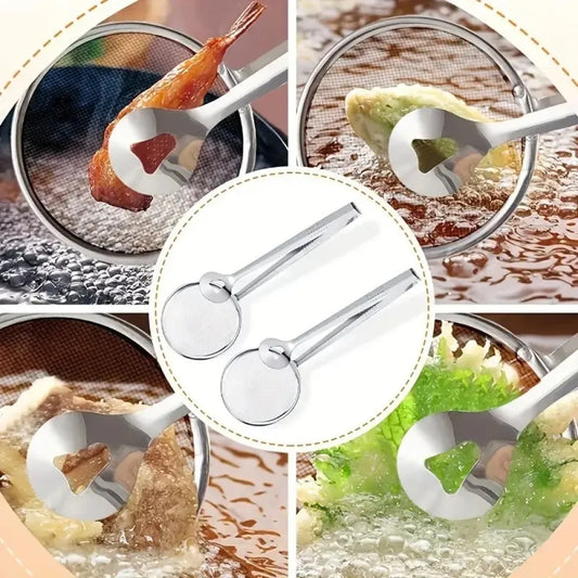 Oil-draining fry spoon - kitchen tool