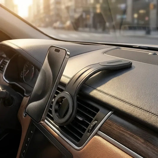 One-touch magnetic car mount