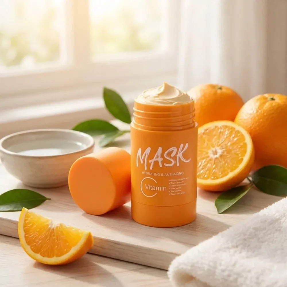 Orange vitamin c clay mask stick