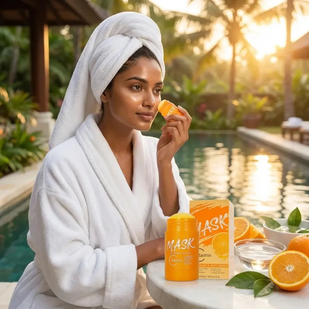 Orange vitamin c clay mask stick