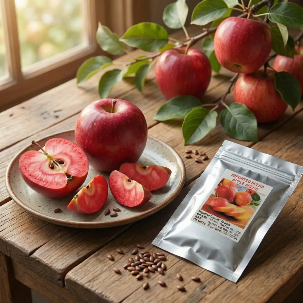 Organic red apple seeds - gardening