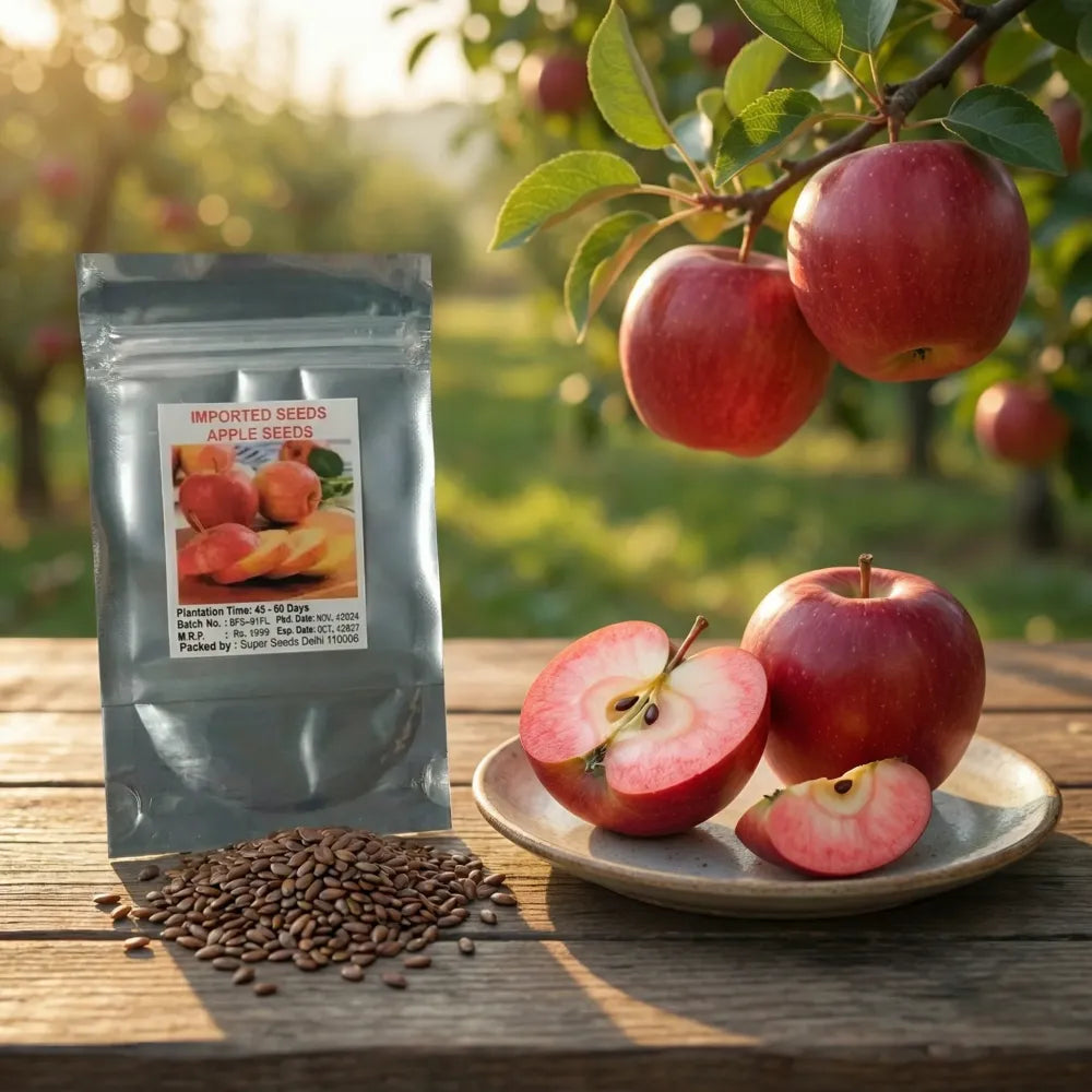 Organic red apple seeds - gardening