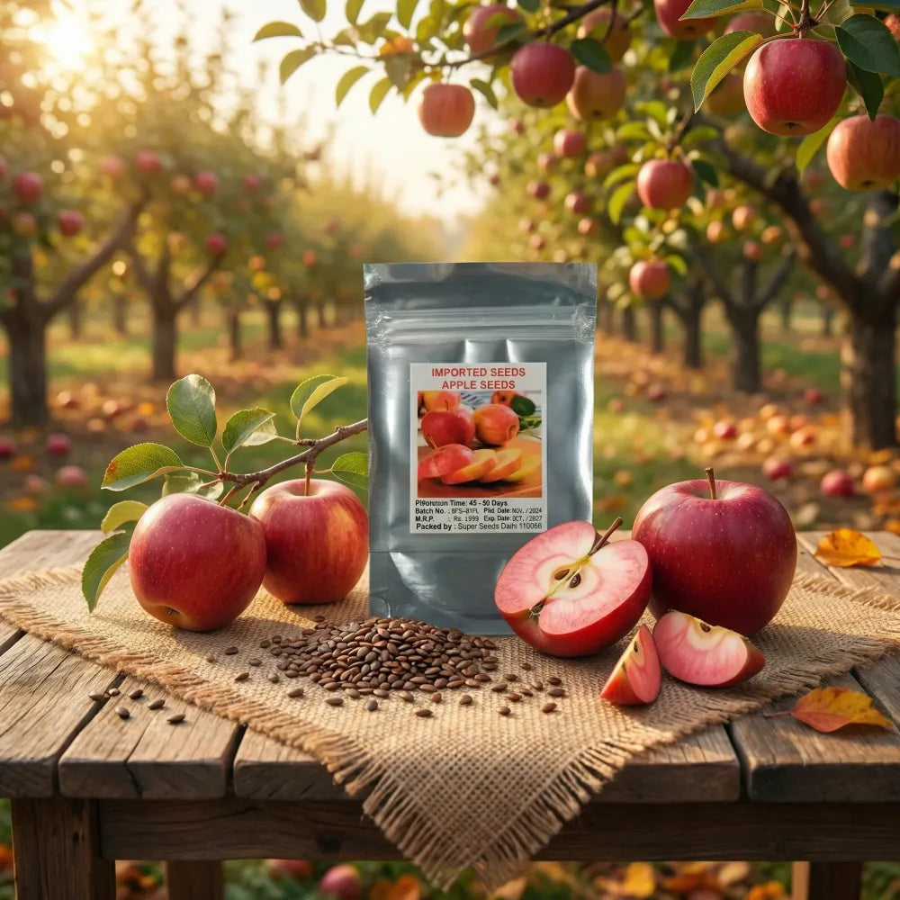 Organic red apple seeds - gardening