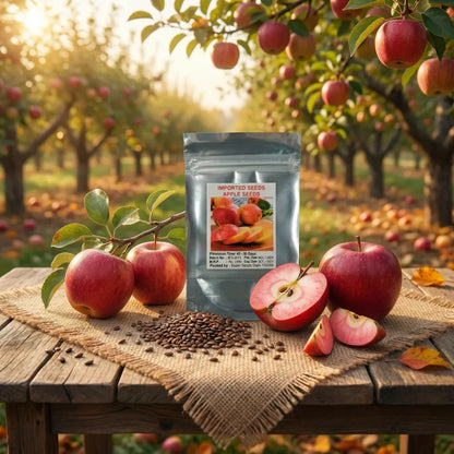 Organic red apple seeds - gardening