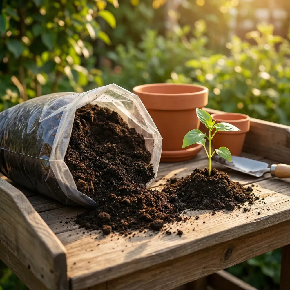Organic vermicompost black soil - garden
