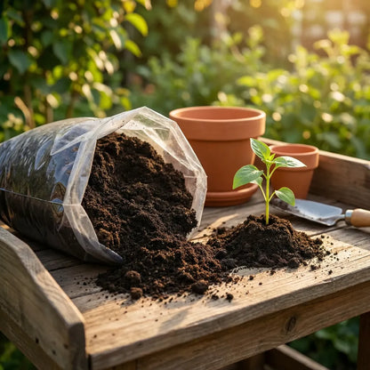 Organic vermicompost black soil - garden