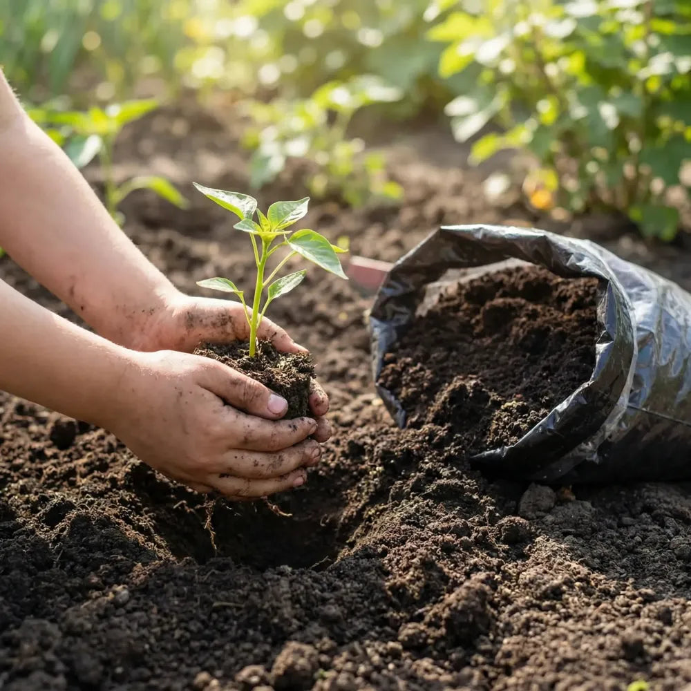 Organic vermicompost black soil - garden