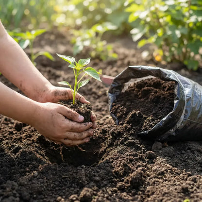 Organic vermicompost black soil - garden