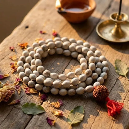 Original vaijayanti mala with rudraksha moira stone