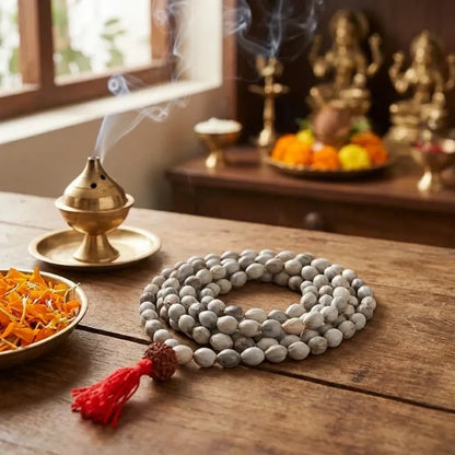 Original vaijayanti mala with rudraksha moira stone